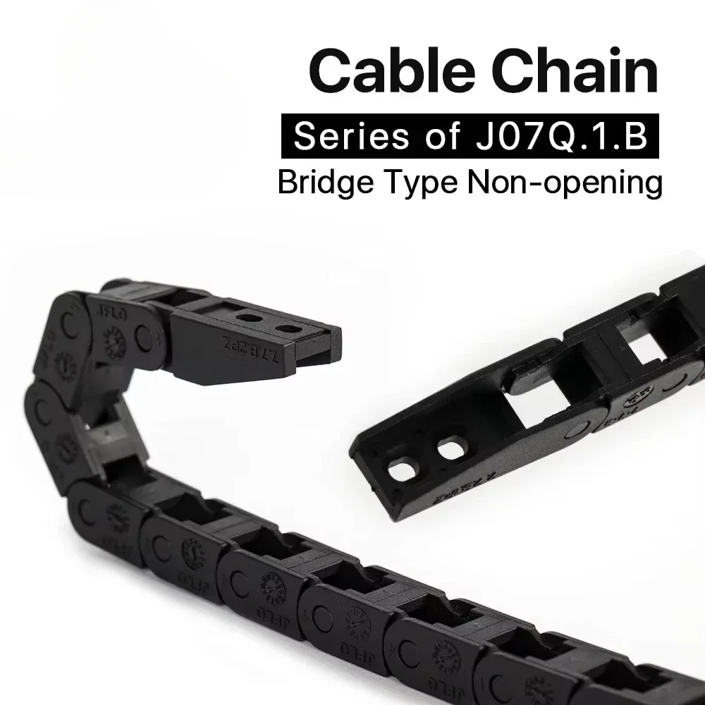 Cable Chains 7*7mm Bridge Type Non-Opening 1 Meter Plastic Towline Transmission Drag Chain for Machine