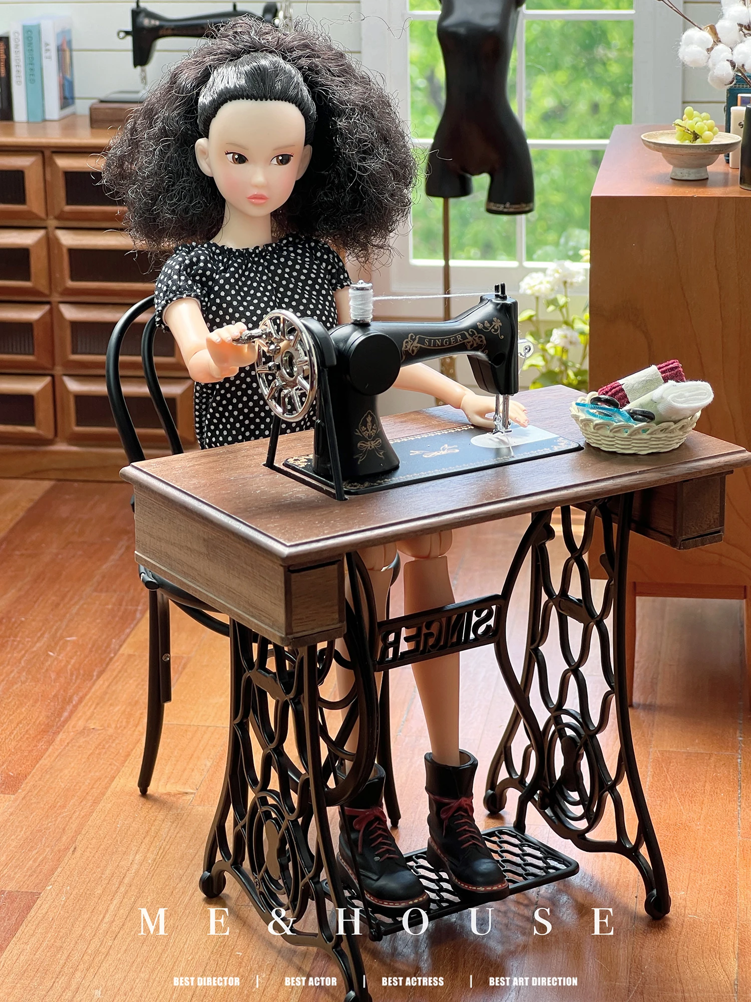 1/6 doll house model furniture accessories mini model tailor toy sewing machine model（Can be freely combined and matched） 2
