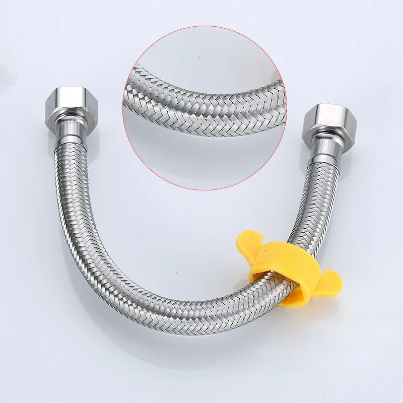

304 Stainless Steel Braided Hose Household Water Heater Toilet Faucet Hot And Cold Water Inlet Pipe Metal Water Pipe