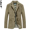 Spring Autumn Men Casual Cotton Suit Jackets Coats Mens Formal Business Overcoat Jackets Men’s Lapel Slim Fit Jacket Windbreaker 1