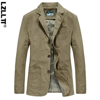 Spring Autumn Men Casual Cotton Suit Jackets Coats Mens Formal Business Overcoat Jackets Men’s Lapel Slim Fit Jacket Windbreaker 1