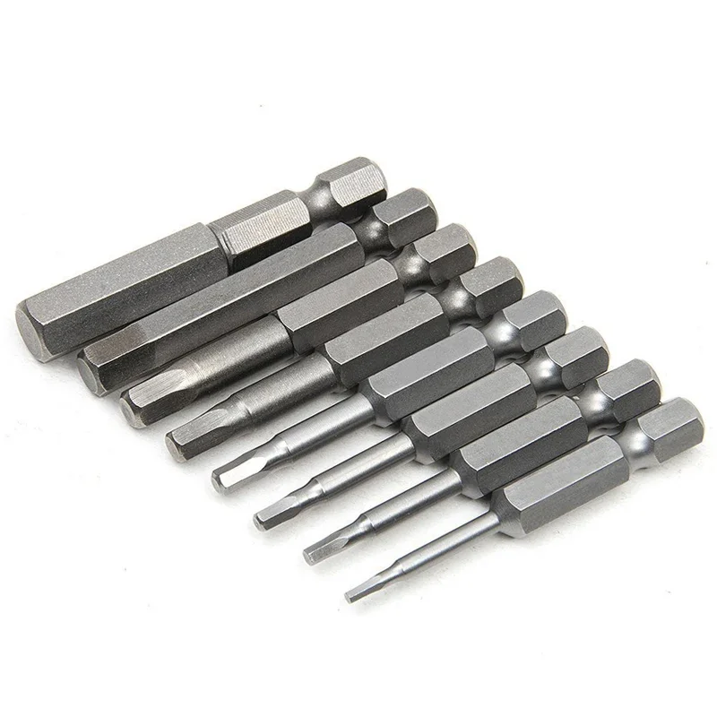 

8PCS 1/4" Screwdriver Bit Set 1.5-8mm Magnetic Screw Driver Set Bits Imperial Hex Screwdriver Tips Power Driver Electric Tools