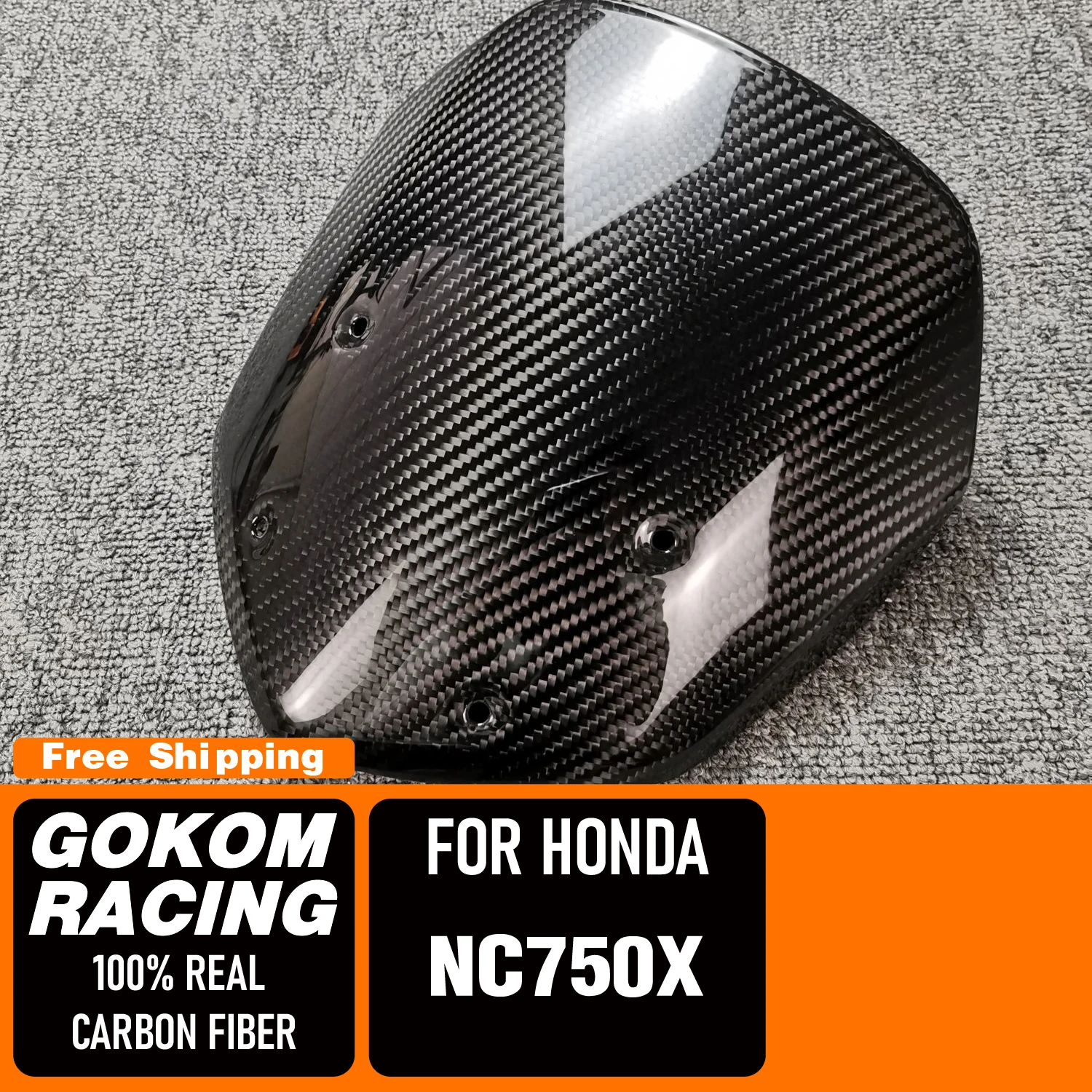 

Гоночный обтекатель Gokom для лобового стекла HONDA NC750X, 100% натуральное углеродное волокно, аксессуары для мотоциклов