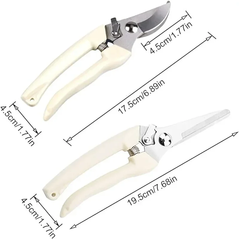 Stainless Steel Pruning Scissors Cutting Multifunctional Flower Tree Branch Bypass Garden Pruner Hand Shear Clipper Tool 5
