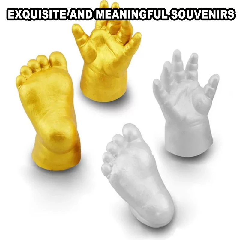 3D Handmade Hand Mold Casting Clone Powder Kit DIY Couples Hand Holding Statue Molding Crafts for Adult Child Friends D14 21