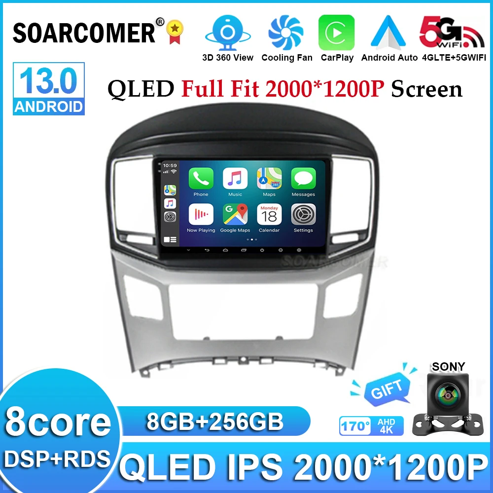 

Car Radio Android 13 For Hyundai H1 Grand Starex i800 TQ 2007 - 2015 Stereo WIFI Multimedia Video Player Navigation GPS Carplay
