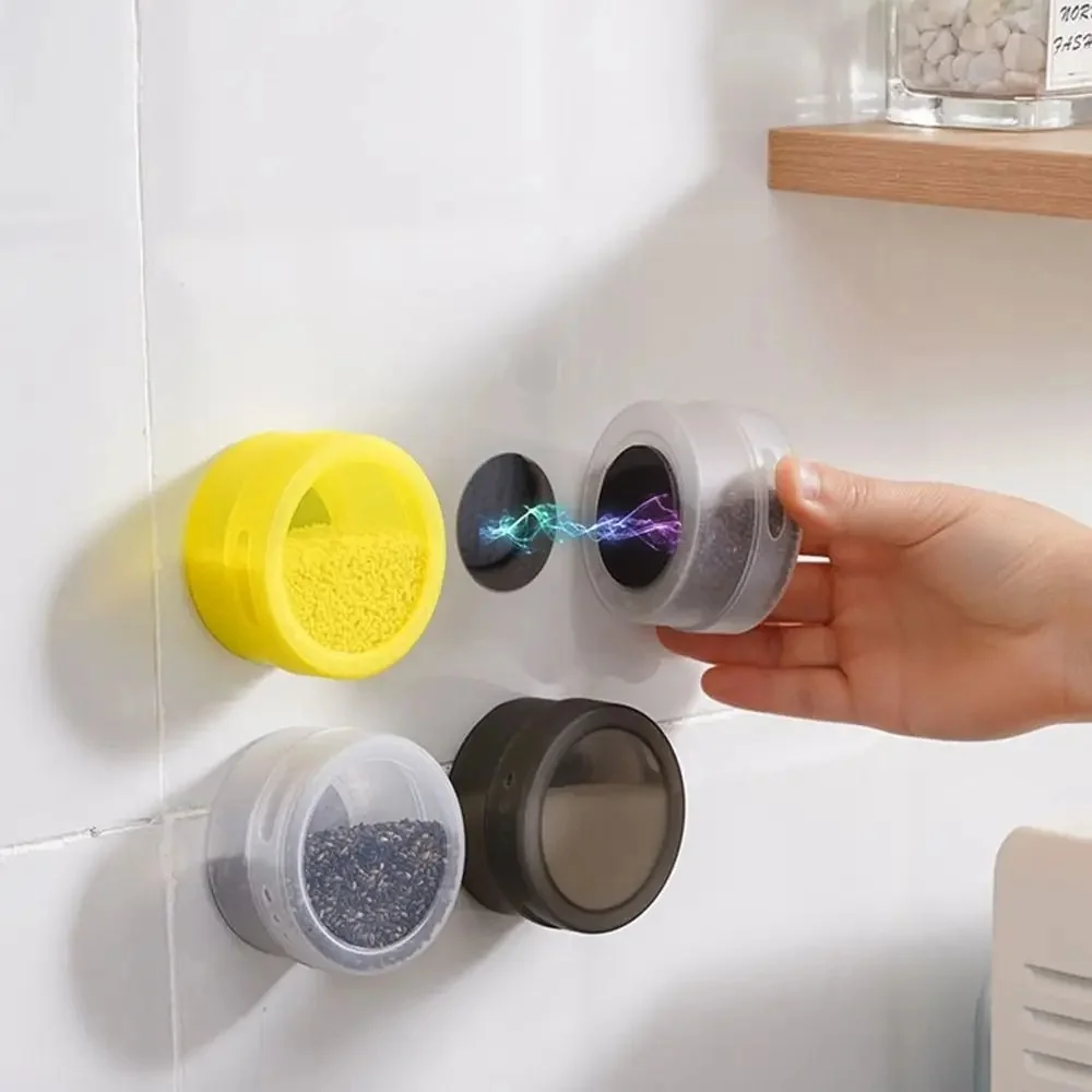 Magnetic Seasoning Box with Lid Multi-purpose Ingredient Storage Box Wall-mounted Magnetic Spice Box Spice Jars Seasoning Tools 4
