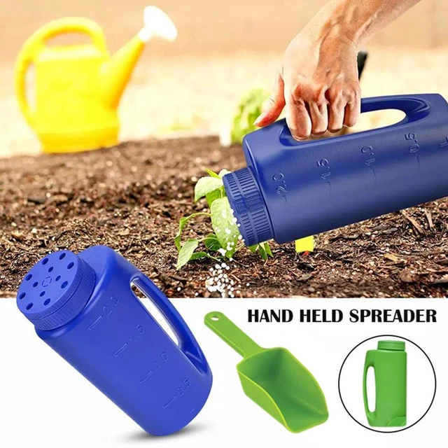 Épandeur de graines en plastique, couleur unie, bouteille d'engrais, grande  capacité, résistant aux bris, réglable, outil de jardinage - AliExpress