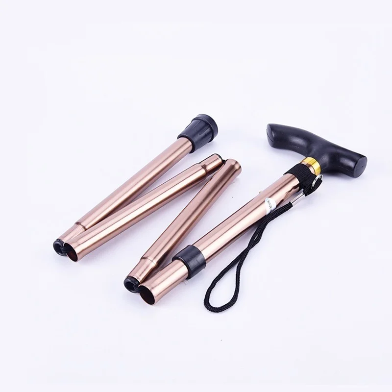 Walking stick telescopic baton Hiking trekking poles Aluminum Alloy Metal Folding Cane crutches Pole For elderly people trekking pole walking stick trekking poles