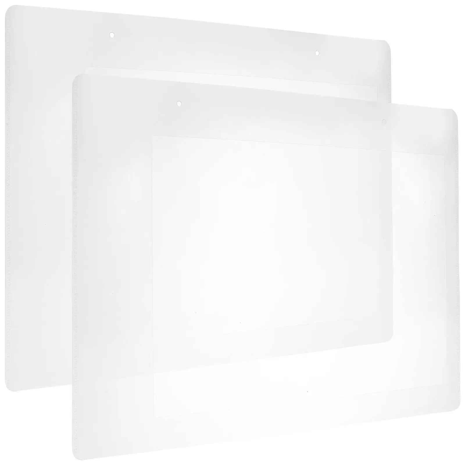 2Pcs 투명 종이 보관 홀더 파일 폴더 문서 가방 학교 사무실 여행 명함 파일 주최자 클리어 PP