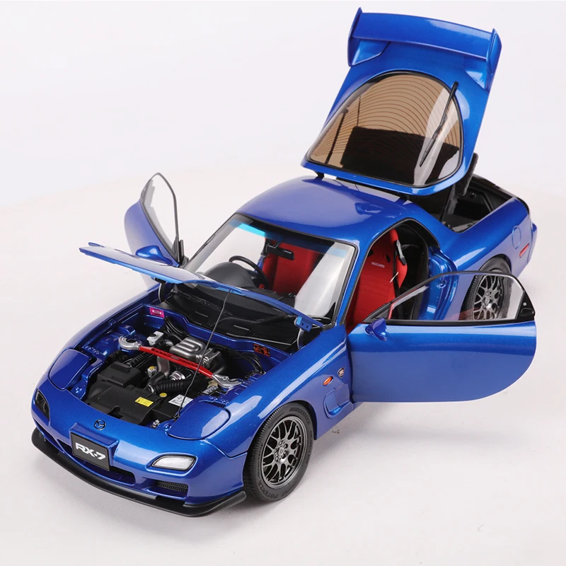 POLAR MASTER RX-7 1:18 Die cast ミニカー Polar Master 1/18 Mazda RX7 Diecast Model Car Blue extra