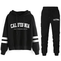 California Womens Survêtement Casual Stripe Polyvalent Sweat à capuche ou pantalon ou costume Simplicité Offres spéciales Tenues de rue S-3XL 5
