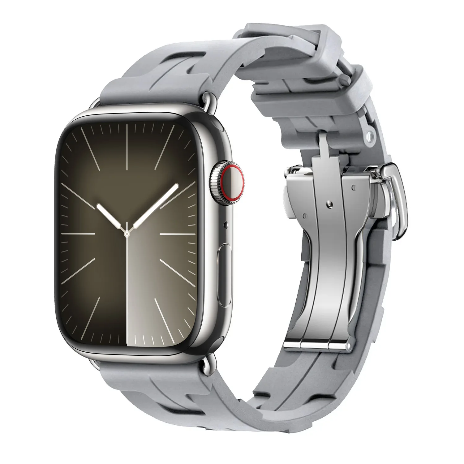 Kilim Single Tour Silicone Watch Strap with Logo and Folding Buckle