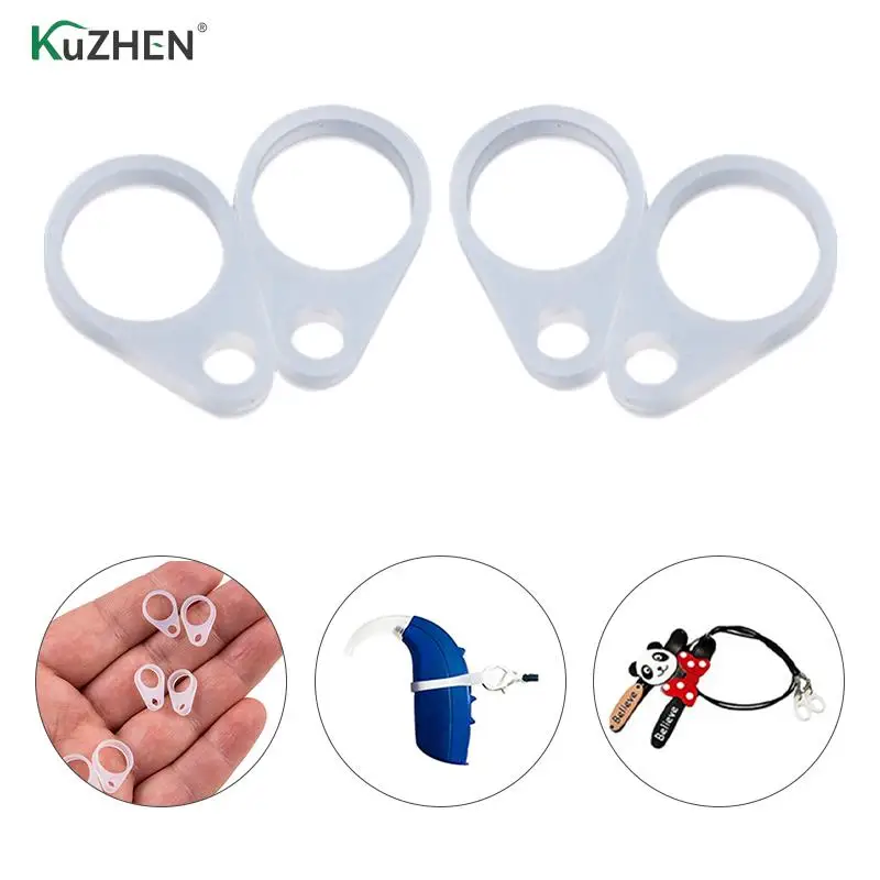 2Pcs Silicone Loops BTE Hearing Aid Clip Replacement Accessories Loop