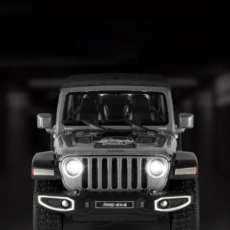 1:22 Jeeps Wrangler Rubicon Alloy Model Car Toy Diecasts Metal Casting Pull Back Sound and Light Car Toys For Children Vehicle 5