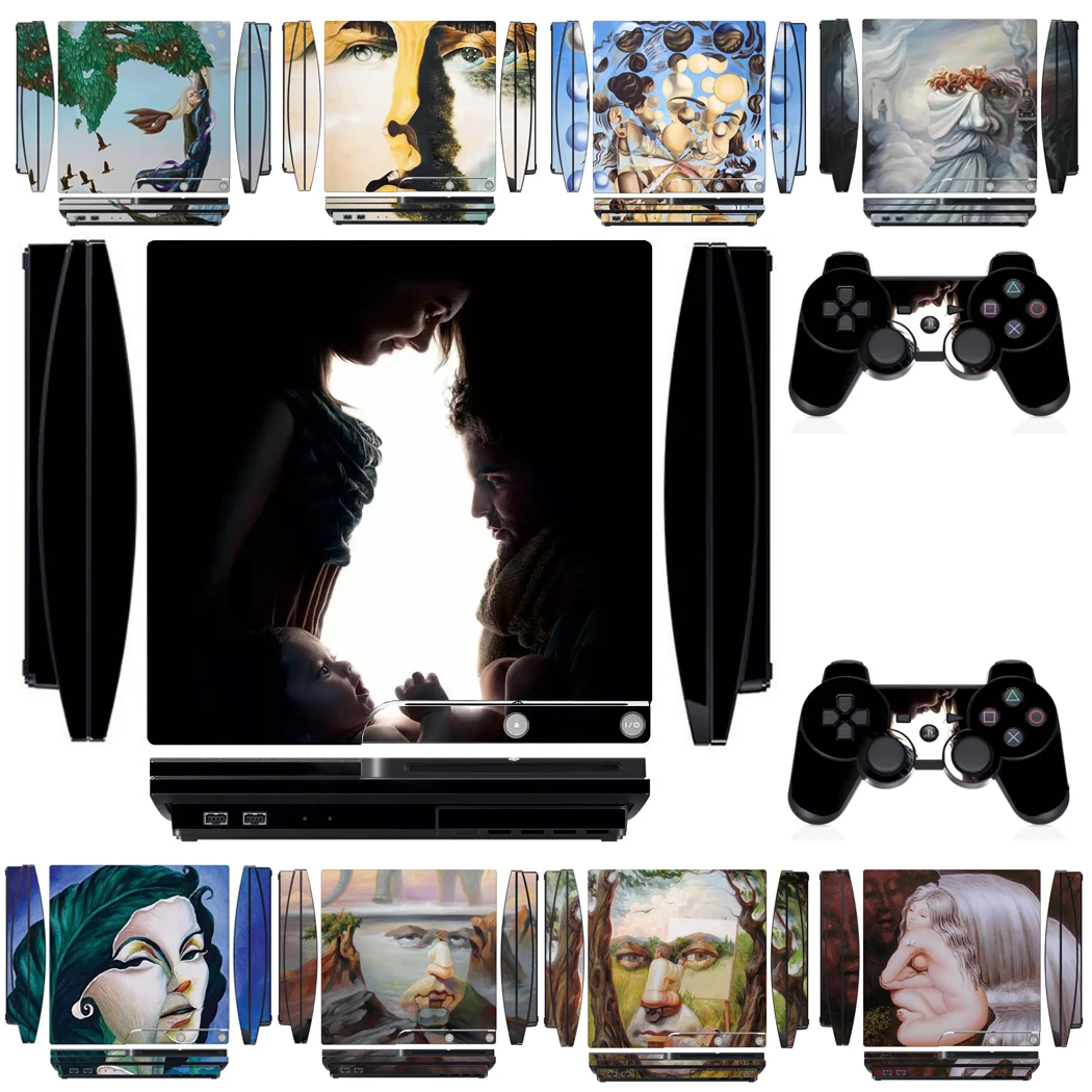 Visual Sense 1851 Vinyl Skin Sticker Protector Per Sony Ps3 Slim Playstation 3 Slim E 2 Controller Skin Stickers