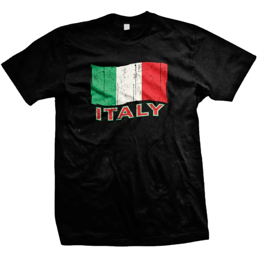 

Italy Flag Distressed Italia Italian National Pride T-Shirt Summer Cotton Short Sleeve O-Neck Men's T Shirt New S-3XL