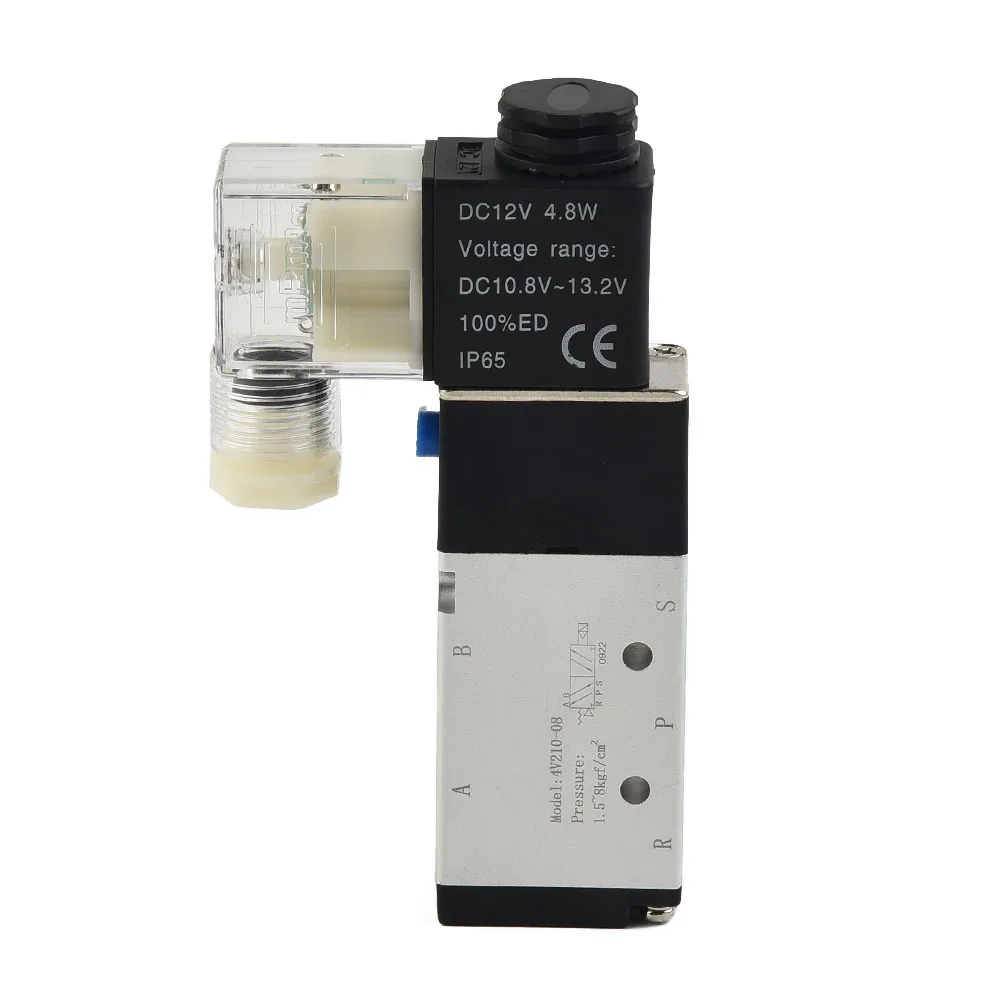 

Запчасти для 5-портовых пневматических электромагнитных клапанов, 2 положения, 0-116 фунтов на кв. дюйм, комплекты, постоянный ток 12 В, BSPT 4V210-08, новинка 2018, лидер продаж