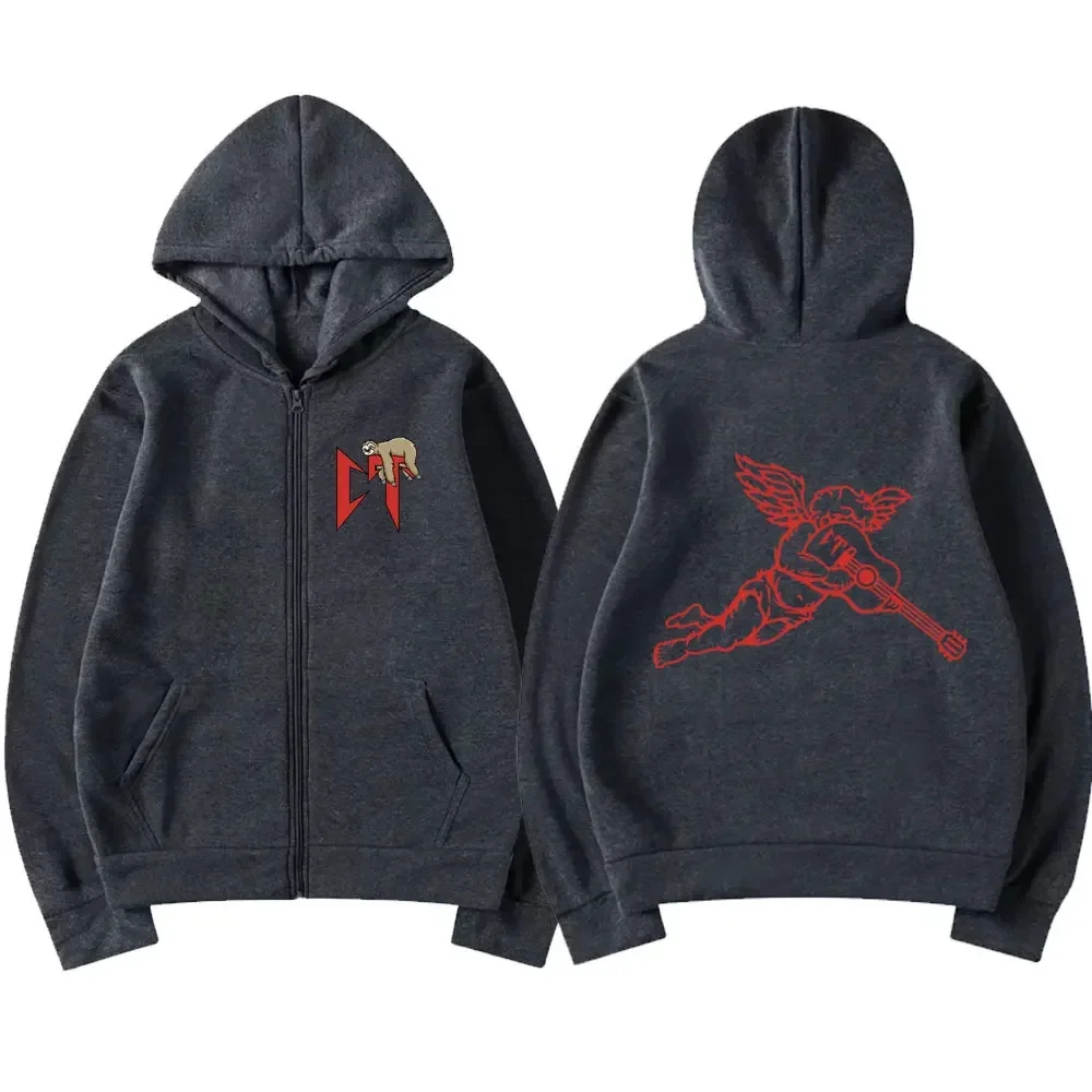 Limited Singer Natanael Cano Corridos Tumbados CT Sloth Zipper Hoodie Male Trend Jacket Men Women Fashion Oversized Zip Up Coat