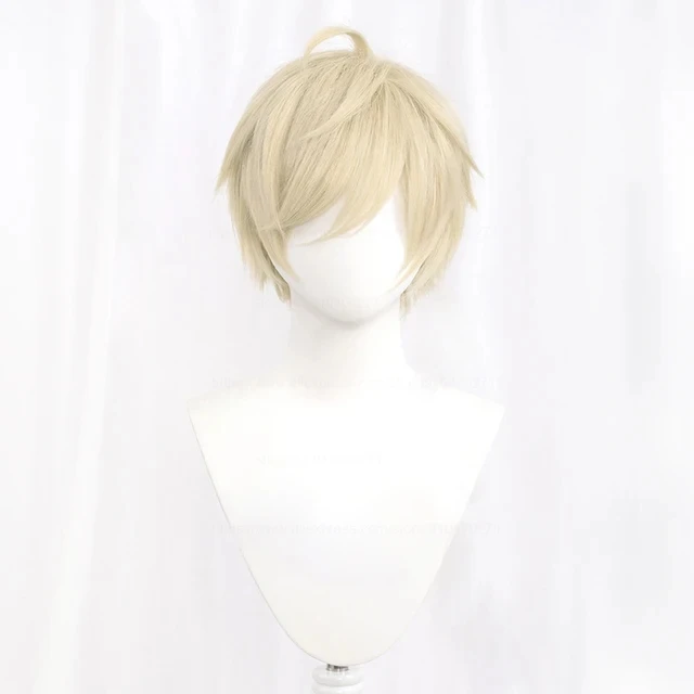 Anime Wigs Short Straight Cosplay Heat Resistant Hair White Green Purple Brown Black Blue Gray Blond Orange Red Gold Fluffy