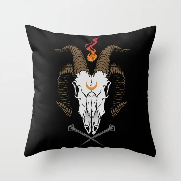 

Occult Goat Pillowcase Decorative Cushion For Sofa Printed Pillow Chair Car Cushion Cover Home Decoration