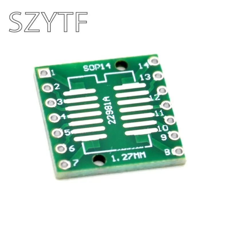 Adapter plate SOP14 SSOP14 TSSOP14 SMD turn DIP 0.65 / 1.27mm 10pcs/bag for adapter plate