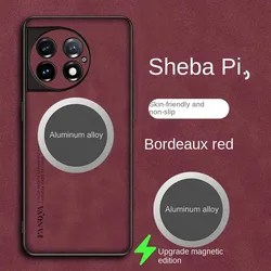 Luxury Leather Shockproof Sheepskin Soft Back Cover with MagSafe Compatibility for OnePlus 6 (5)