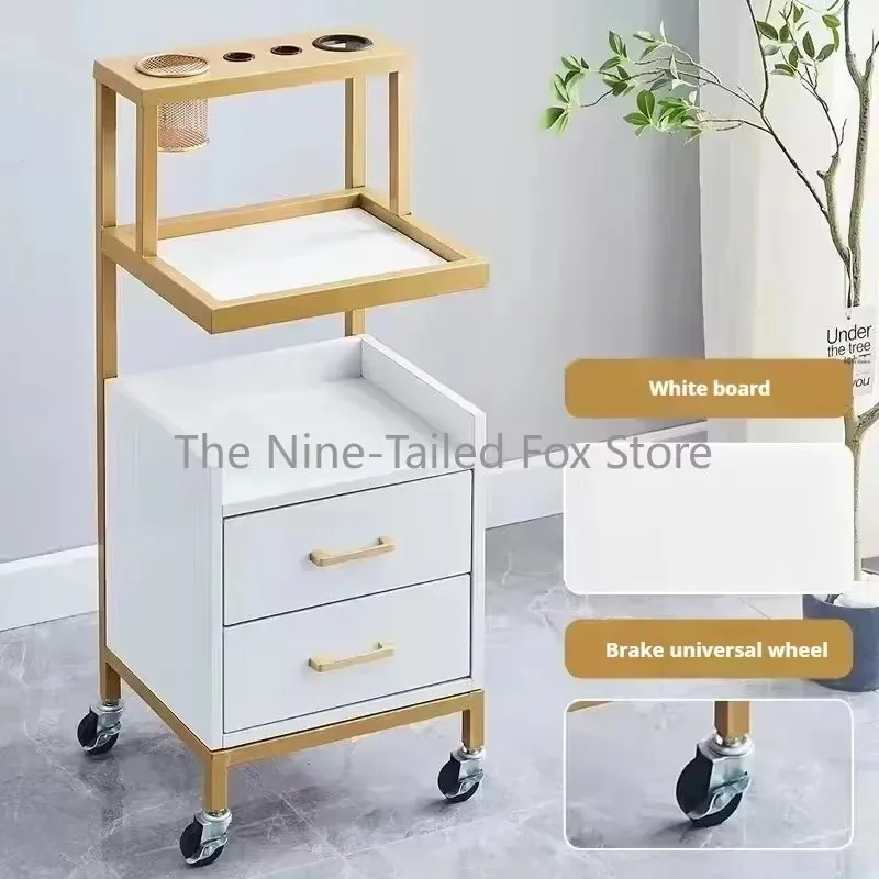 Multi Layer Storage Trolley Beauty Salon Tray Auxiliary Car Wheels Cleaning Cart Professional Furniture Hairdresser Aesthetic Carrello Reception Barber