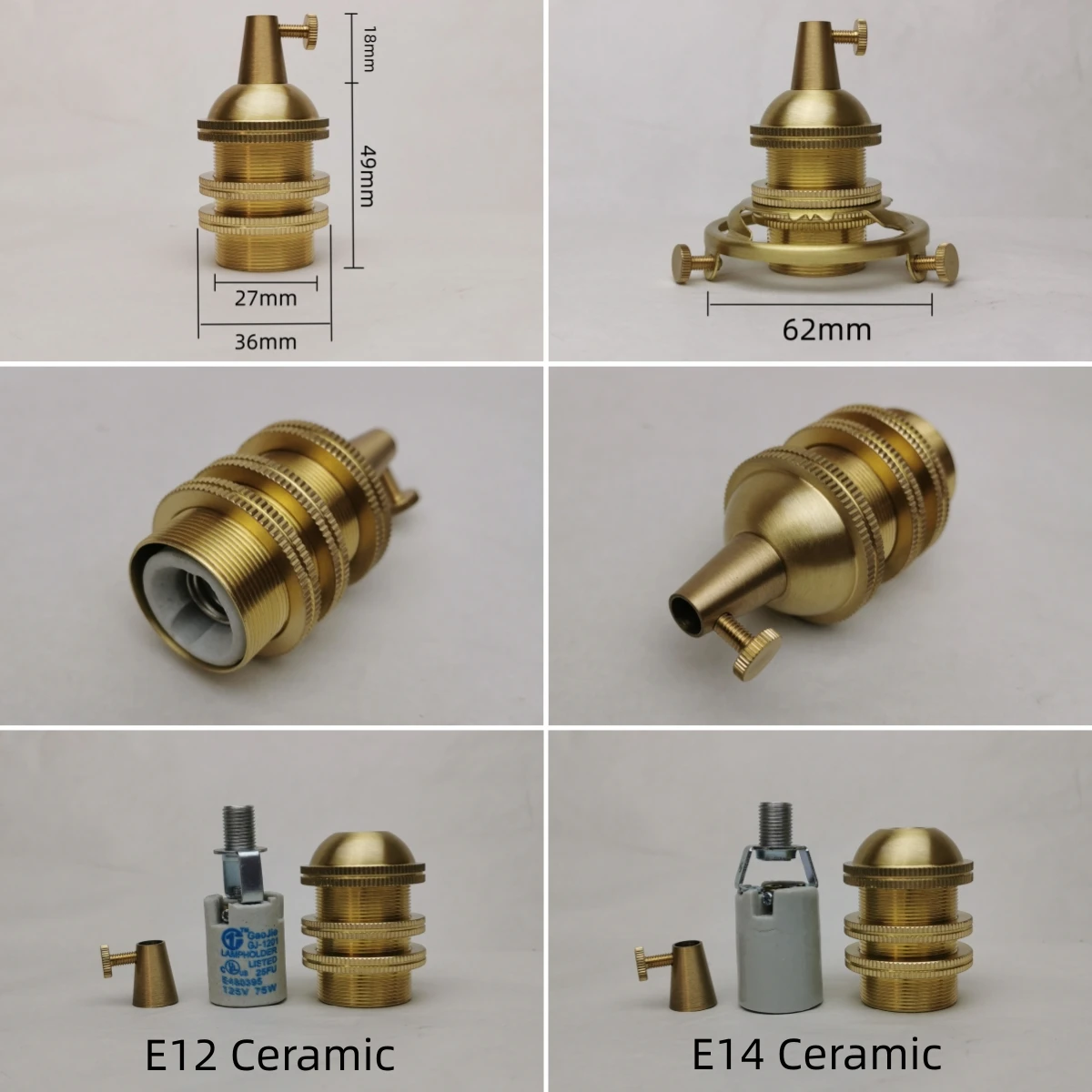 Латунные патроны E14 Calla&Allan | AliExpress