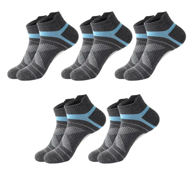 1pc Men's Medium Cotton Socks Thickened Sweat Absorbing Sports Socks Outdoor Wear-resistant Shock Absorption Running Socks 5