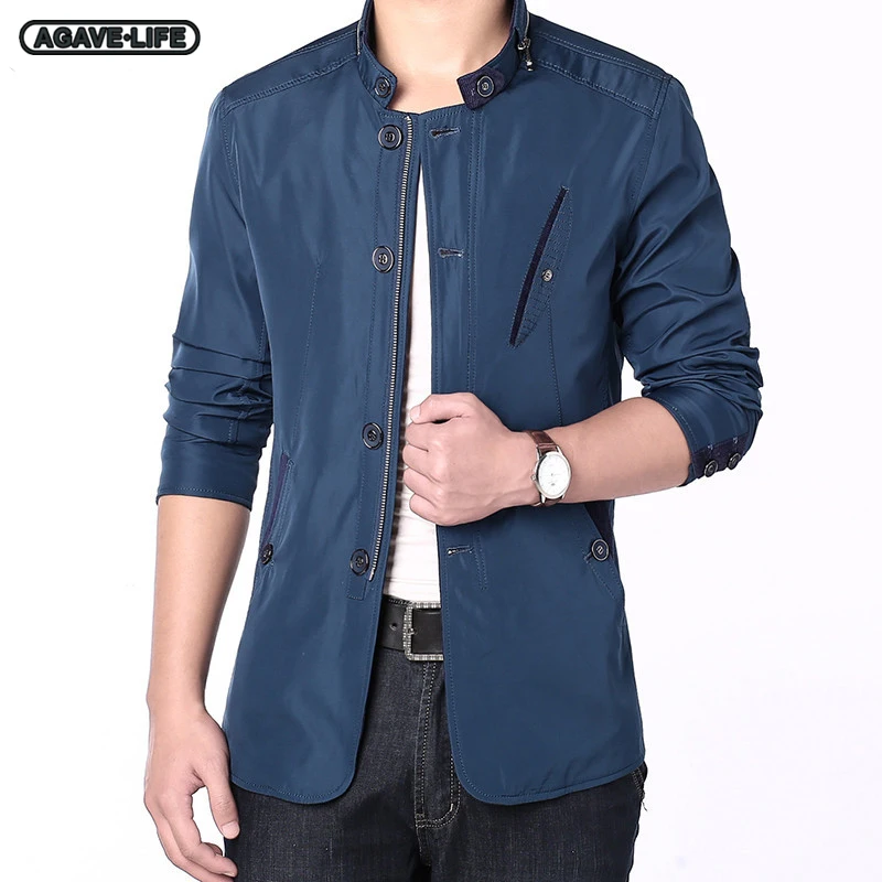 

Spring Autumn Stand Collar Windbreakers Youth Men Casual Fashion Windbreaker Jacket Bussiness Men High Quality Comfortable Coats