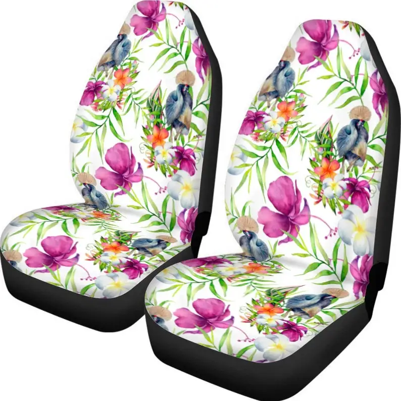 

Tropical floral Universal Car Seat Cover With Thickened Back, Hawaii car accessories, Polynesian style, mother's day gift, pink