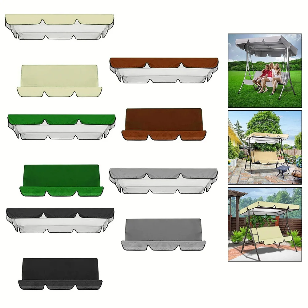 Description Picture 3 of itemGarden Swing Canopy Seats Replacement Set Seats Covers + Swing Canopy Cover Waterproof Roof Canopy Replacement Swing Chair Awn