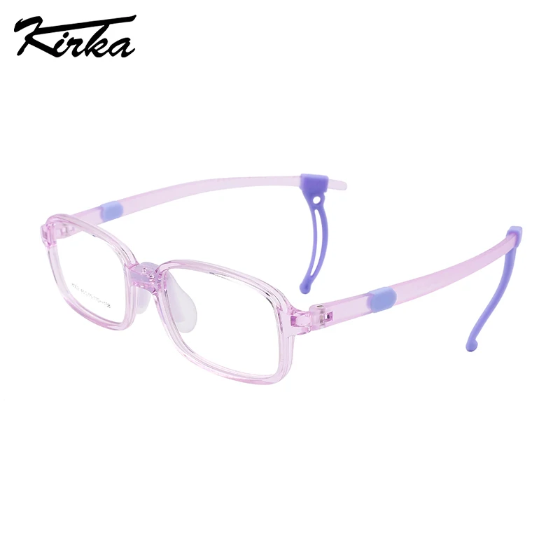 

Kirka Rectangle 5-12 Years Old Child Glasses Frame Full Rim Optical Eyeglasses For Prescription Lenses With Ear Hooks 8002