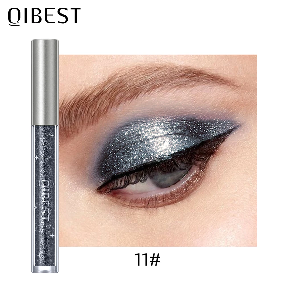 Qibest Liquid Eye Shadow Highlighter Shiny Lasting Pearlescent Liquid