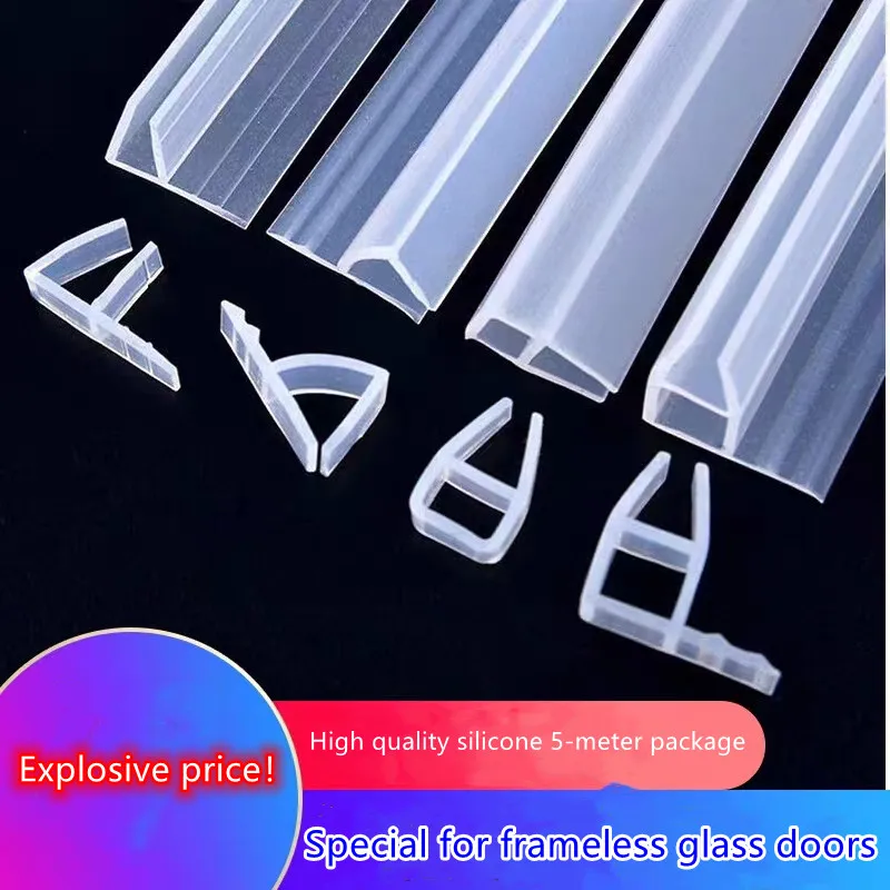Bancs de fenêtre en caoutchouc de silicone, porte d'angle F U H, degré de vent et d'eau, panneau insonorisé dans la salle de douche, 6mm, 8mm, 10mm, 12mm, 5m