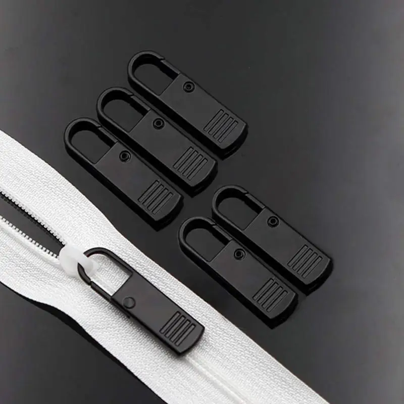5개/팩 범용 지퍼 풀 탭 교체, 의류 가방 DIY 바느질 지퍼 슬라이더용 즉시 수리 지퍼 헤드 풀러