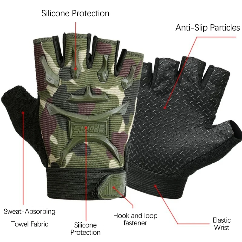 Kids Tactical Sports Gloves Protection AntiSlip Training Cycling Climbing Gloves for Children Outdoor Camping Boy Girl Gloves 2