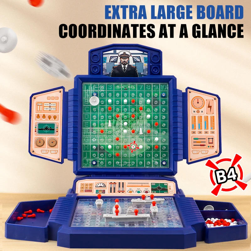 Puzzle Children'S Naval Battle Battleship Chess Strategy Game Toy Aviation Battle Interactive Chess Parent Child Double Board Ga