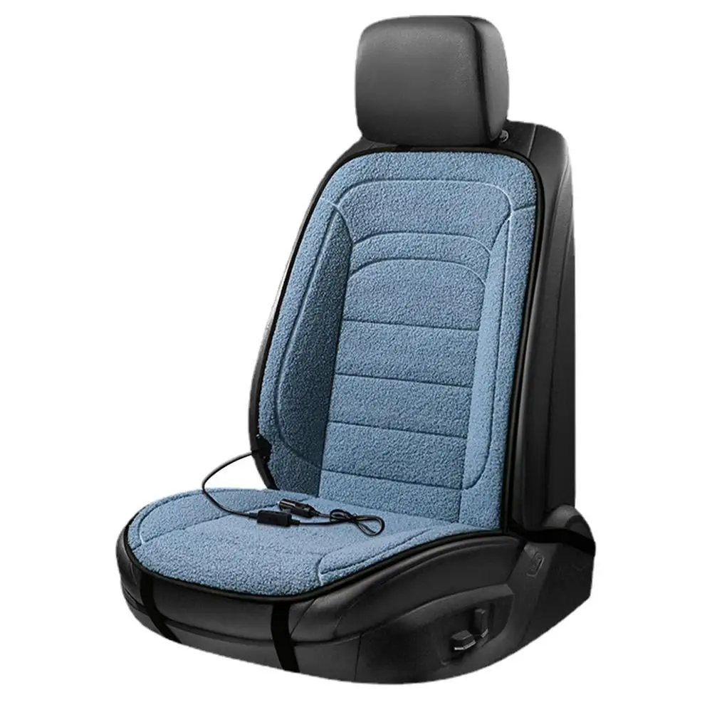 Beheizbare Auto Sitzauflage schwarz blau mit Thermostat, Auto Sitz