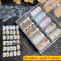 Nouveaux autocollants de transfert de manucure Graffiti peints à la main, feuilles d'ongles (besoin de être assorties à la colle de transfert), 10 couleurs pour ongles 1