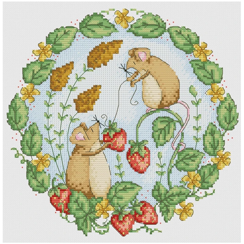 

Harvesting of Strawberries Patterns Counted Cross Stitch 11CT 14CT 16CT 18CT Cross Stitch Kits Embroidery Needlework Sets Crafts