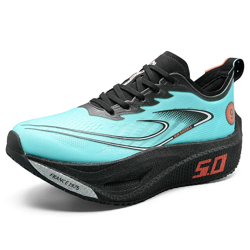 Scarpe da corsa unisex 2025 con piastra completamente in carbonio Scarpe da ginnastica sportive traspiranti con cuscino rimbalzo leggero da maratona professionale