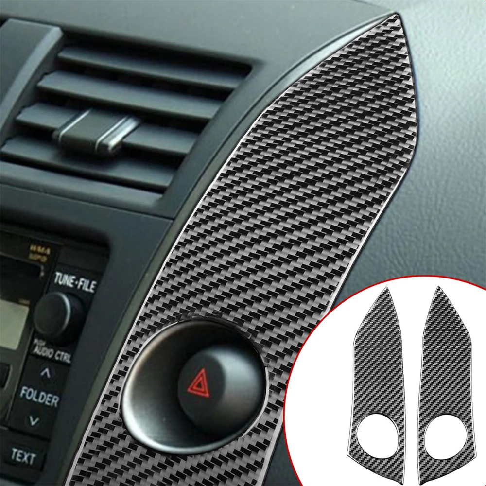 

For RAV4 2006-2012 Warning Light Switch Panel Decoration Cover Sticker Decal Trim Car Interior Accessories Carbon Fiber