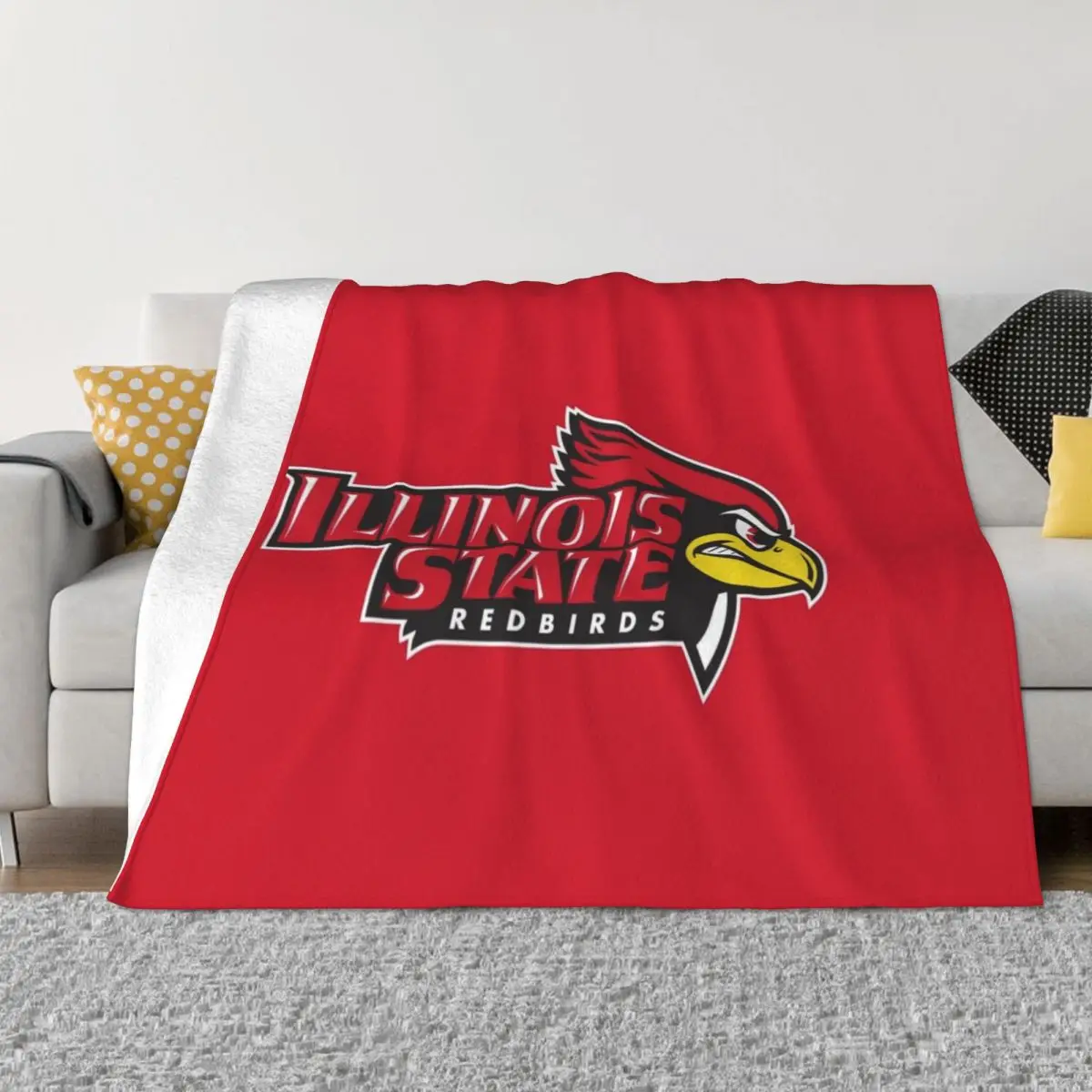 

the Redbirds Illinois State-icon Throw Blanket Blanket For Baby blankets and blankets Thin Blanket