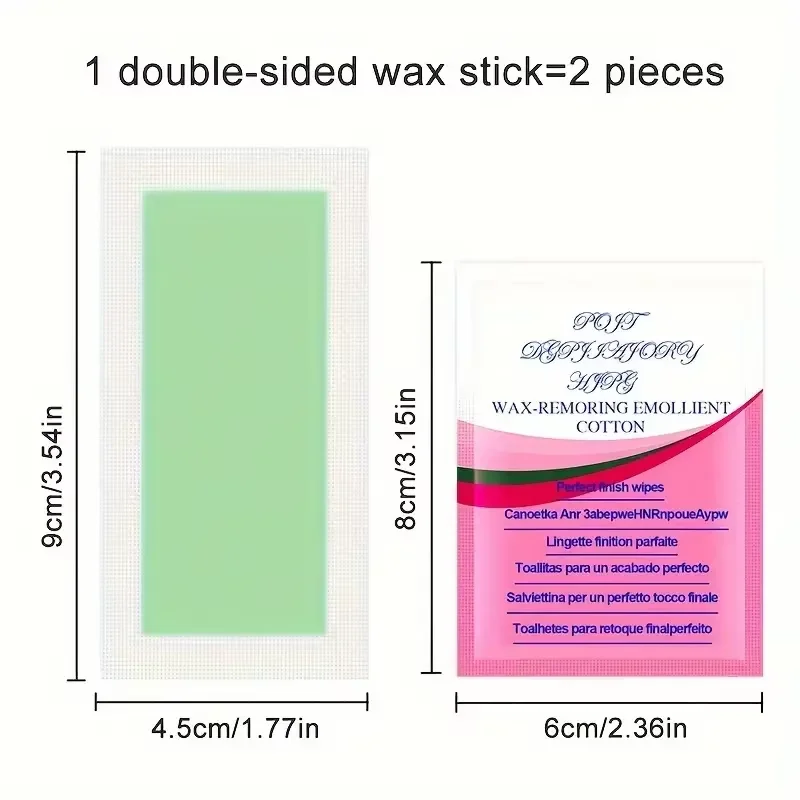 6/12/24/36pcs mild wax strips, not irritating, easy to use, hair removal wax paper, portable travel for men and women