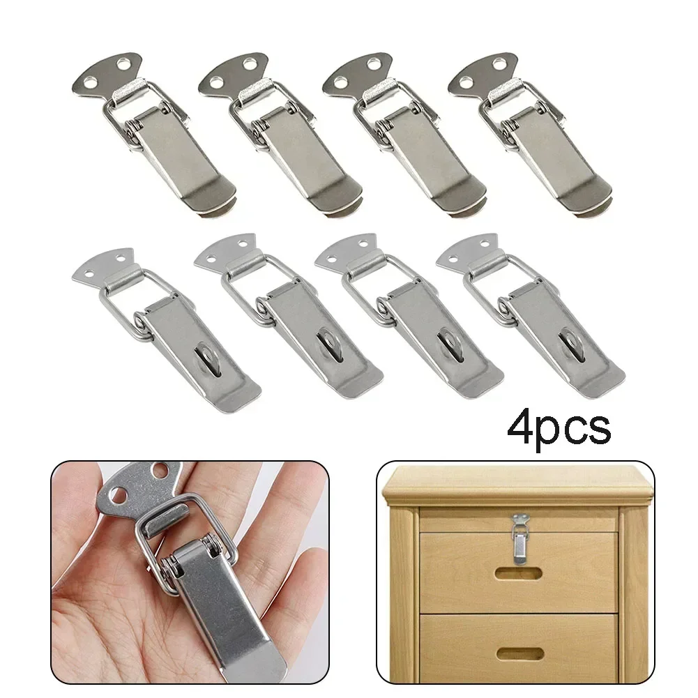 Furniture Hardware Toggle Latches Jewelry Box Hasp Decorative Latches 4pc Latch Catch Iron Cabinet Boxes Hasp Toolbox Toggle Lock Hasp Toggle Latch Mini Clamps Box Clasp Buckle Trunk Catches