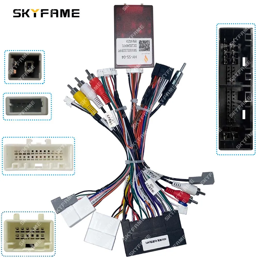 SKYFAME 16Pin Car Wire Harness Canbus Box Adapter Decoder For Hyundai IX45 KIA Sportage K7 Cadenza Sedona RP1-HY-002 HY-SS-04 car wire cable adapter