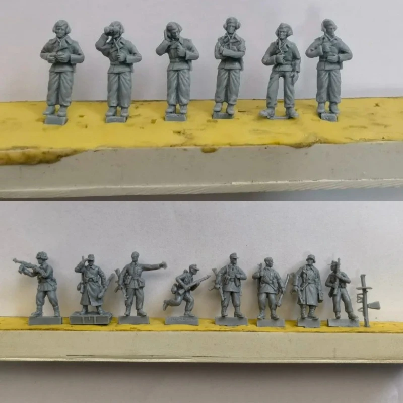 1/72 스케일 다이캐스트 레진 피규어 모델 키트 독일군 14개 피규어 미도색