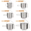 TOMSHOO Titanium Pot 750ml/900ml/1100ml/1600ml/2000ml/2800ml Ultralight Hanging Pot with Lid and Foldable Handle Outdoor Camping 3